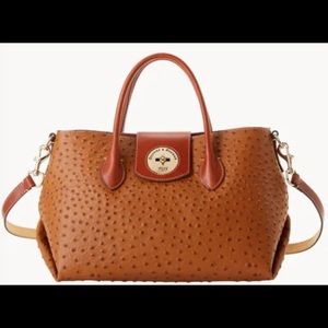 Dooney & Bourke Ostrich Turnlock handle tote 30
